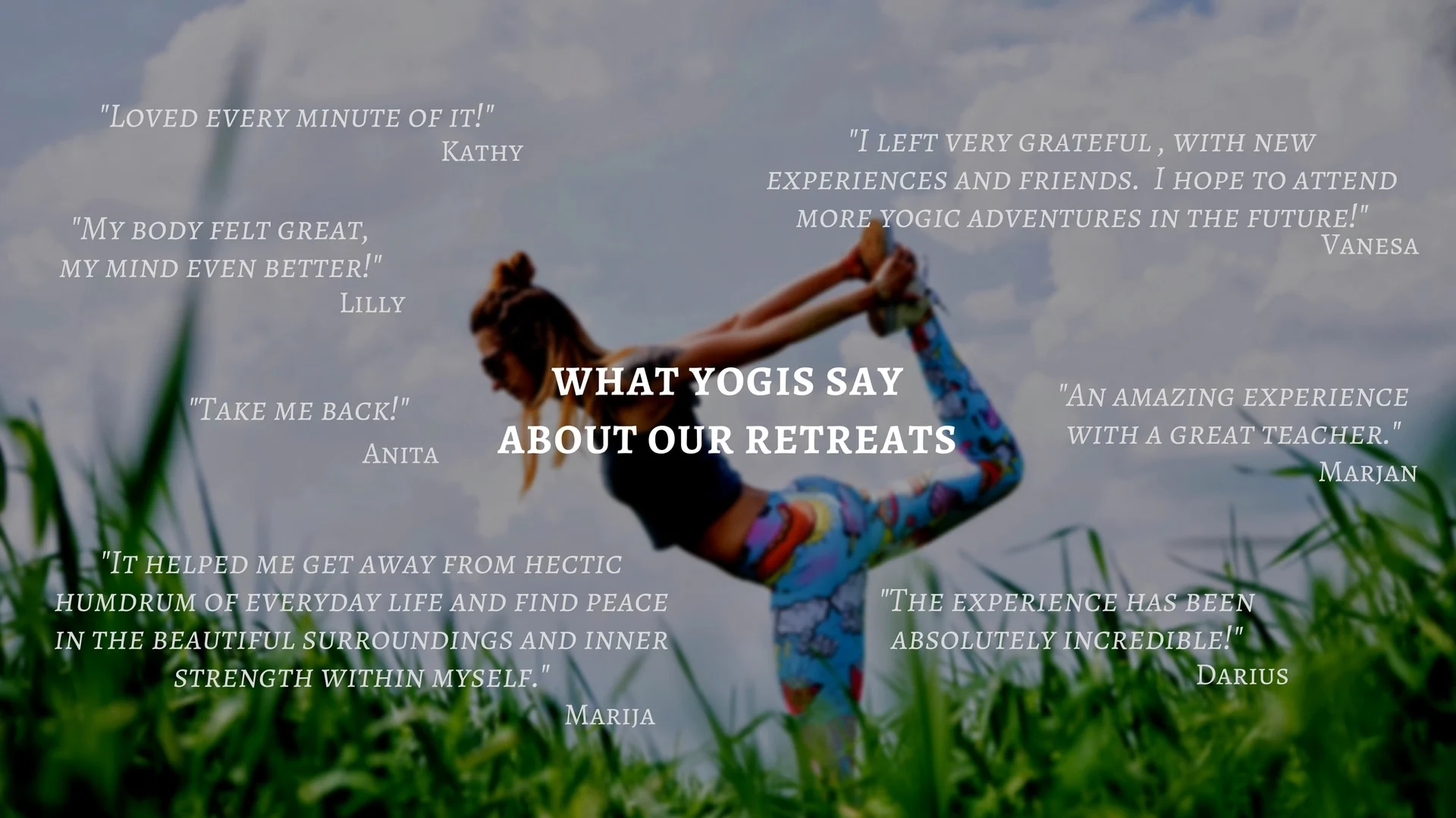 Yoga retreat landscape