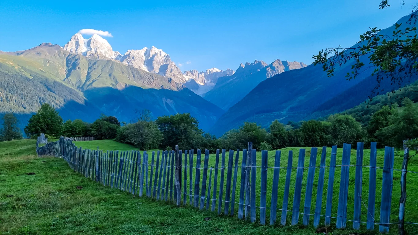 Svaneti mountains and stone towers